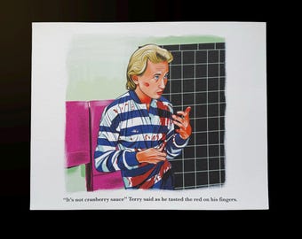 Blood Rage (1987) 80's Slasher Children's Book Art Print 11" x 14"