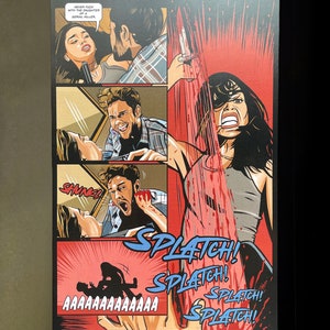 Sam Carpenter Stab Attack Scream 5 Movie Comic Adaption Comic Panel Print 11 x 17 image 1