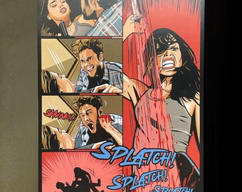 Sam Carpenter Stab Attack "Scream 5" Movie Comic Adaption Comic Panel Print 11" x 17"