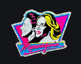 Mannequin 1987 Kim Cattrall Andrew McCarthy Prism 80's Glitter Sticker