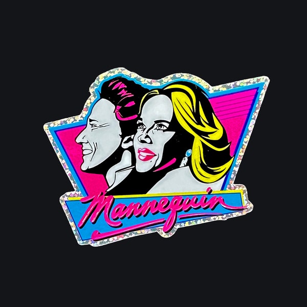 Mannequin 1987 Kim Cattrall Andrew McCarthy Prism 80's Glitter Sticker