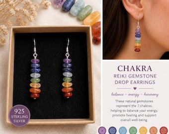 Reiki Crystal Earrings | Handmade Healing Gemstone Earrings | Spiritual Jewellery | Chakra Earrings | Energy Healing Gift for Her