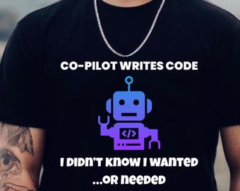 Lustiges KI Co-pilot Programmierer T-Shirt: Geek Coder Geschenk | Technik Humor