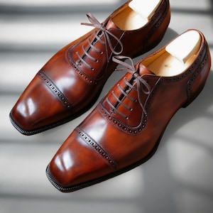 green emerald velvet dress Toe Cap Brogue Oxford Cow Hide Premium Leather Shoes