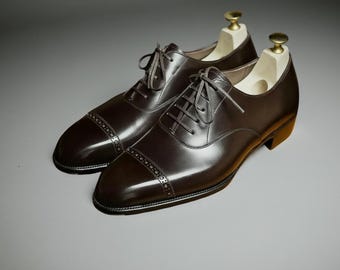 Zapatos Oxford de piel flor hechos a mano / Zapatos de vestir personalizados