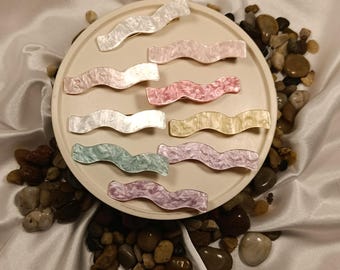 Handmade resin hair clips