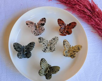 Acetate Butterfly Hair Claw Clip: Speckled Acrylic, Strong Hold