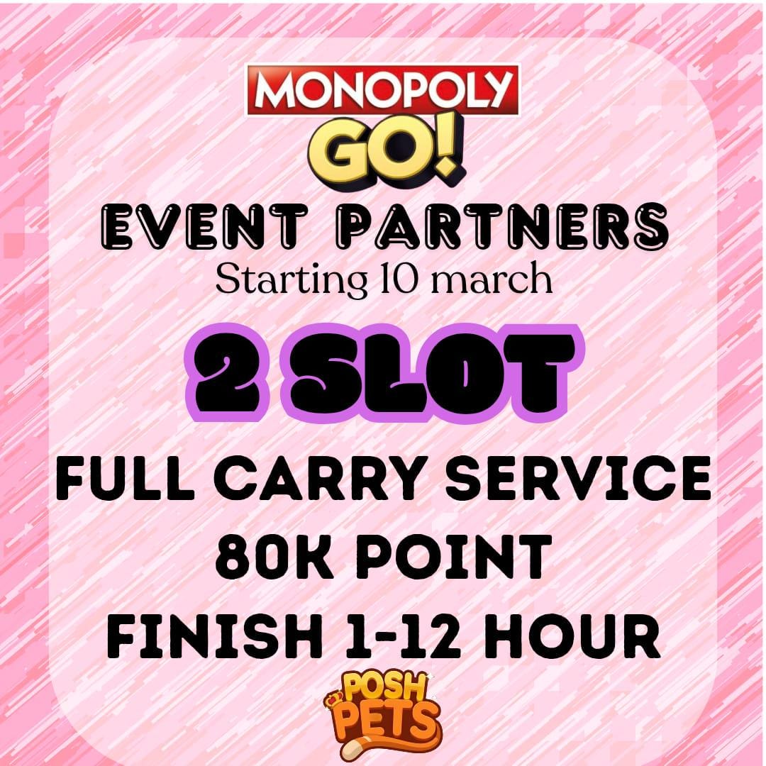 Service Monopoly Wizarding PARTNER Go Event Full Carry (80 000 Points) - Neuf