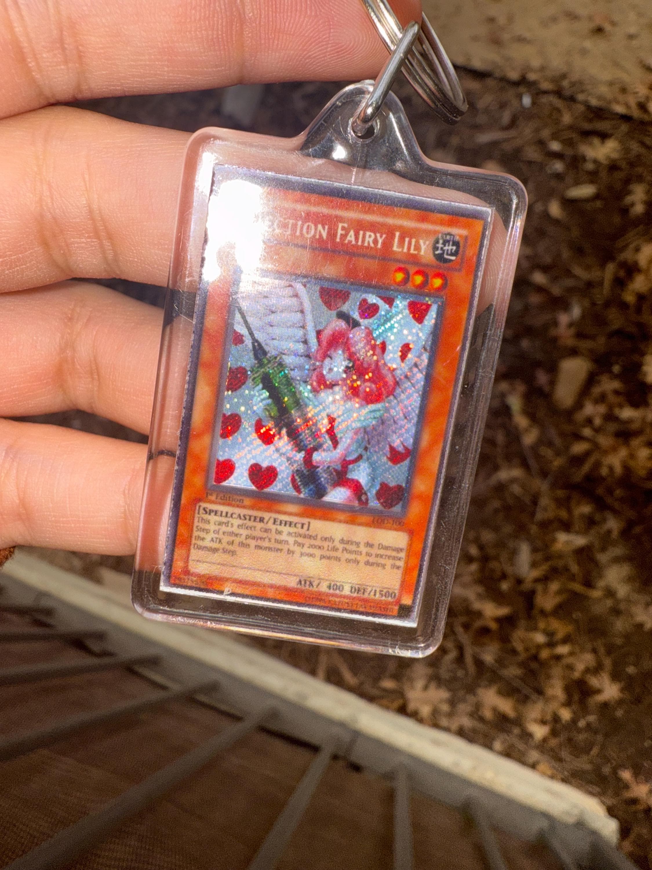 yugioh card keychain Yu Gi Oh! Gate Guardian Card Inspired Keyring / Key Chain