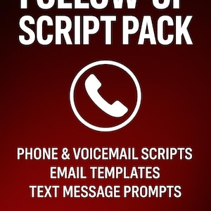 Sales Follow-Up Script Pack: Cold Calling Templates (Digital Download)