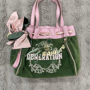 ジューシークチュール ベロア チェック ハンドバッグ リボン y2k Juicy couture bag y2k - Etsy 日本