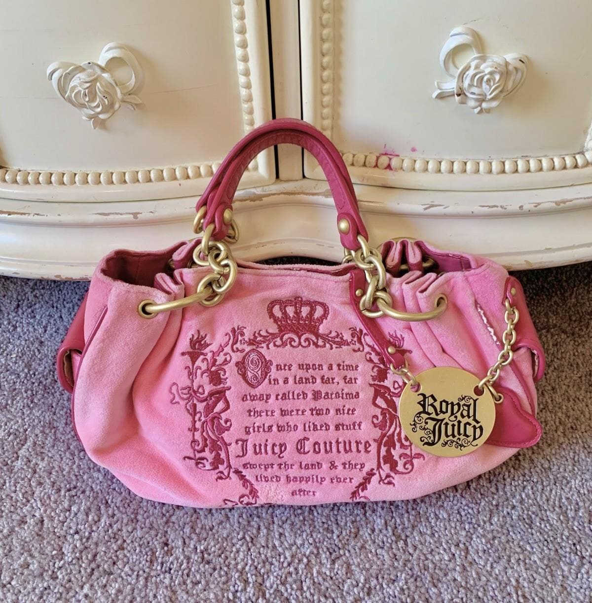 Juicy couture ベロアハンドバッグ y2k bag Juicy Couture Y2K “Live For Juicy” Black Velour Bag | eBay