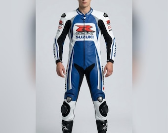 Custom Suzuki RGSX Motorbike Racing Leather Suit