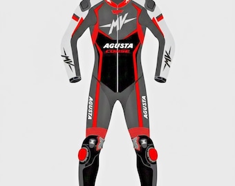 Custom Handmade MV AGUSTA One Piece Motorbike Leather Racing Suit