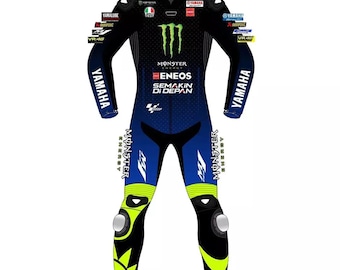 Custom Handmade Valentino Rossi Yamaha Monster MOTOGP Suit