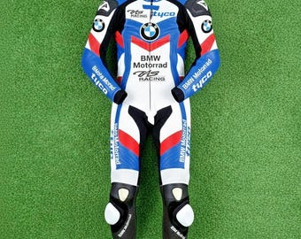 Customised Handmade BMW Motorbike Racing Leather Suit