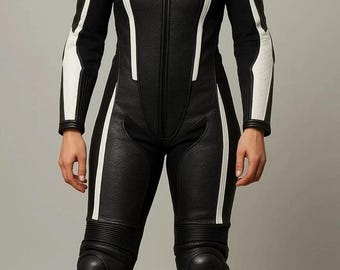 Macacão de couro feminino personalizado para motociclismo Suzuki, com certificação CE.