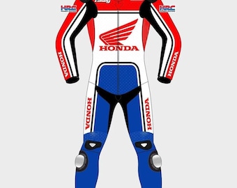 Custom Handmade Casey Stoner Honda HRC Leather Racing Suit 2020 MotoGP Raiders Wear
