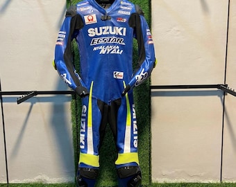 Ladies Custom Suzuki Motorbike Racing Leather Suit for ladies and girls