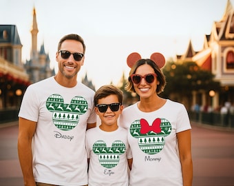 Matching Family Disney Shirts, Custom Disney Trip Tees, Mickey and Minnie Mouse Ears Family Shirts, Personalized Names Disney Shirts Gifts