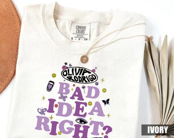 Comfort Colors®Olivia Rodrigo Fan T-Shirt | Music Lover Tee | I Heart Your Gut Shirt | Bad Idea Right? | Unisex Adult,Gift for Olivia Fans