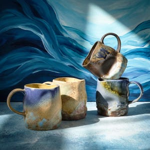 Regalo para el Día de la Madre, Taza de cerámica hecha a mano, Taza de café personalizada, Taza de cerámica única, Taza de gres rústica, Regalo personalizado para ella