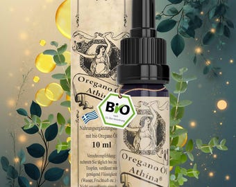 Aceite de orégano orgánico Athina® I DE-ÖKO-006 I Aceite esencial de orégano I 80% Carvacrol 1 X 10 ml