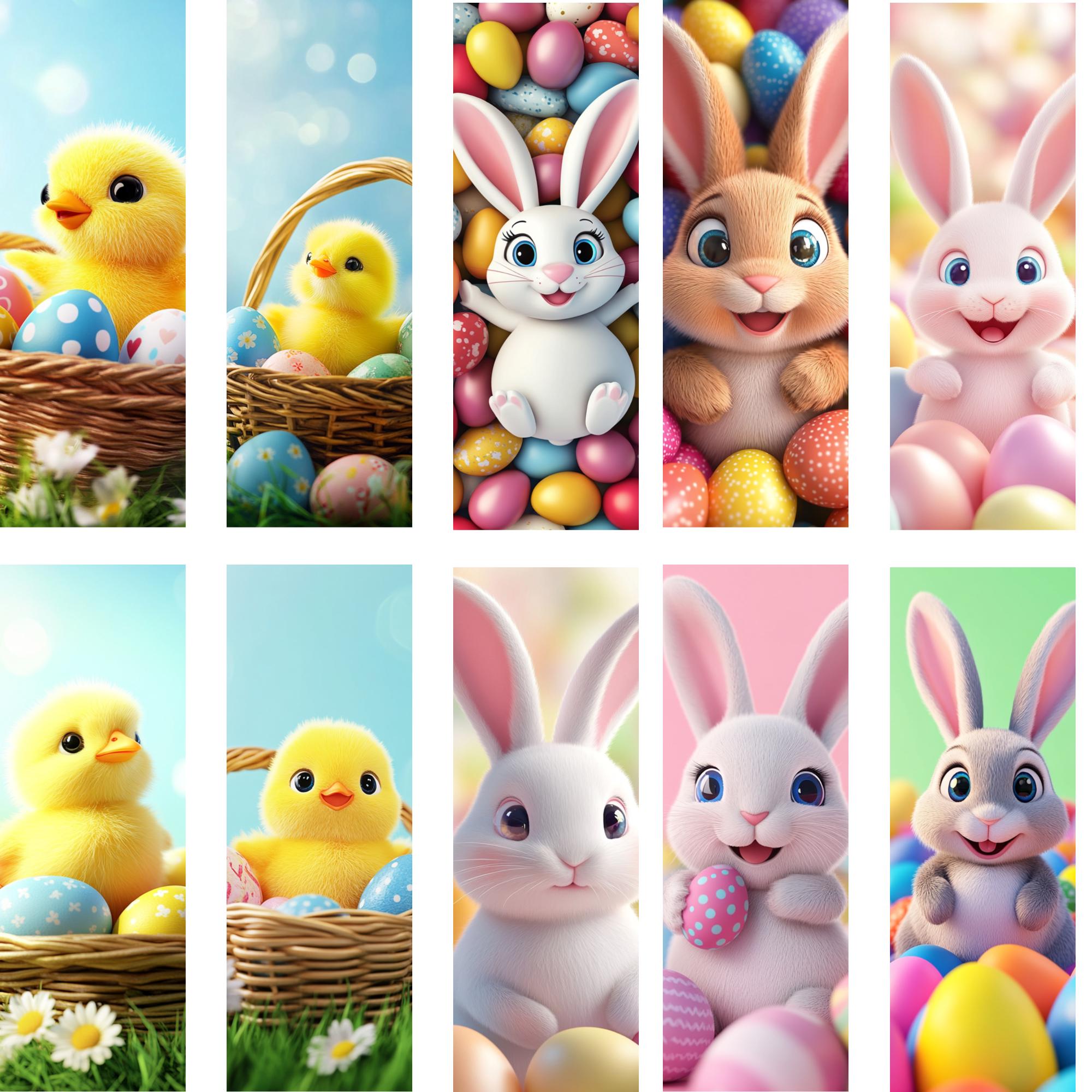 Easter Printable Bookmarks, Digital Downloads , Bunny Easter Bookmark ...