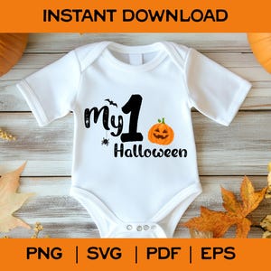 Baby's First Halloween SVG: Onesie Design, Spooky Season (Digital Download)