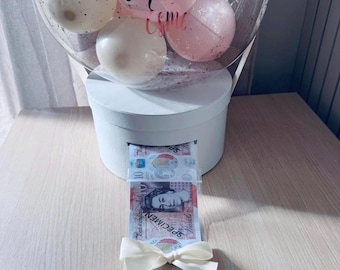 Personalised money balloon gift