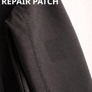 Down Jacket Repair Patch – No Sew Iron-On Fix for Holes & Tears (Black)