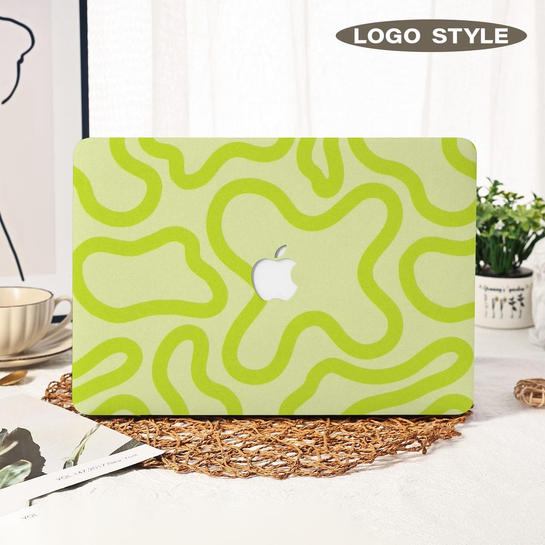 Simple Green Wave MacBook Case Laptop Cover for MacBook Air 15/13 ...