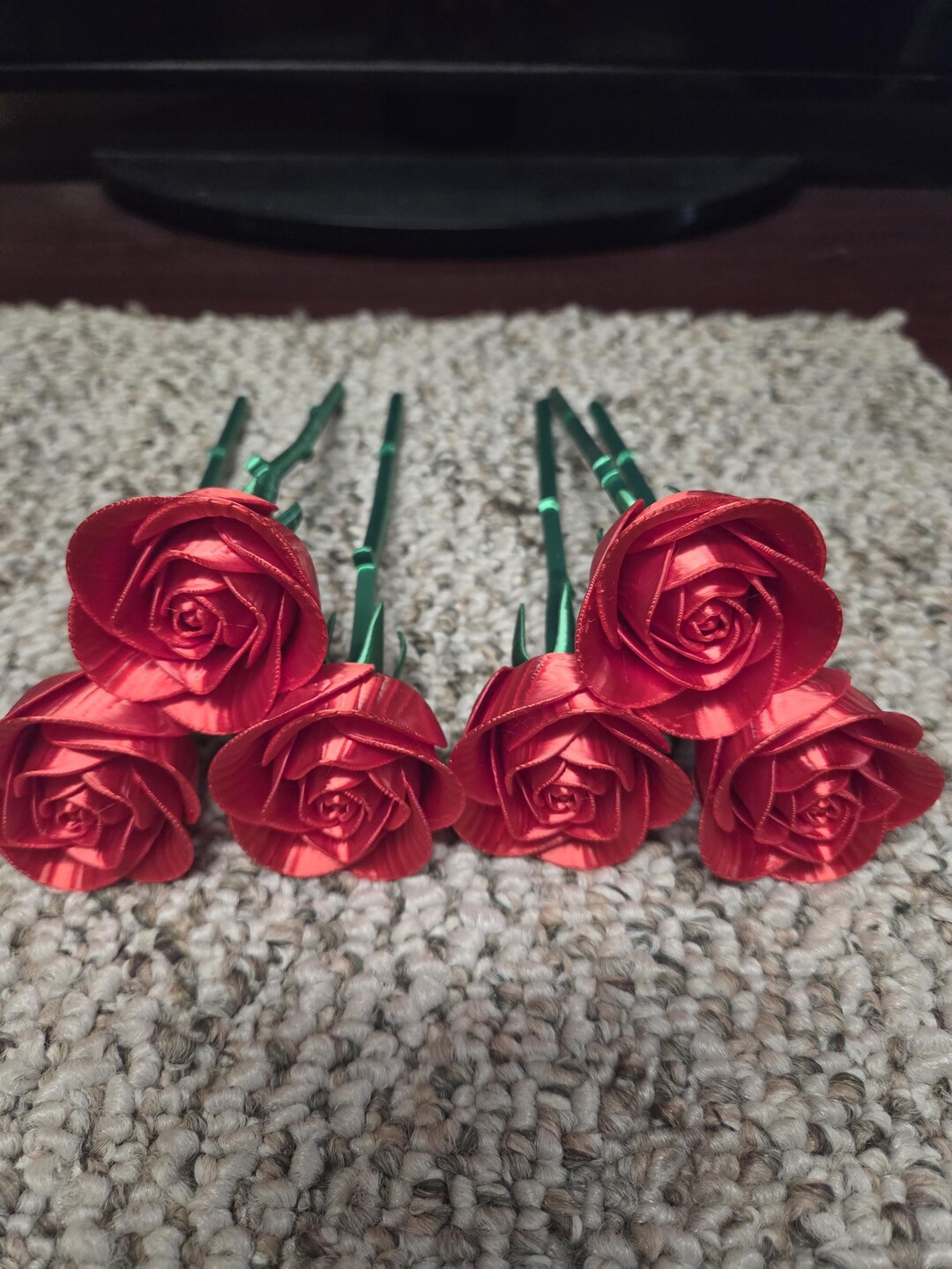 3d Printed Roses With Stems, 6 1/2 In. Long. Very Pretty. - Etsy
