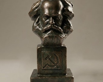 Karl Marx Statue | Stone Dust Resin Philosopher Bust (6 Inch)