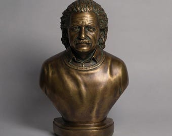 Estatua de Albert Einstein / Busto de resina de polvo de piedra, decoración de física