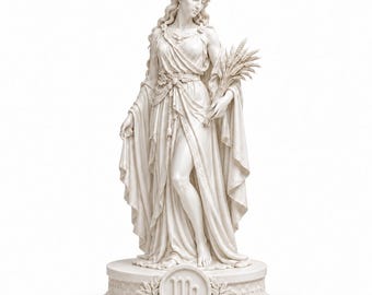 Virgo Zodiac Goddess Statue | Demeter Greek Mythology Sculpture | Celestial Astrology Birthday Gift | 3D Printed Italy | Dark Academia Decor