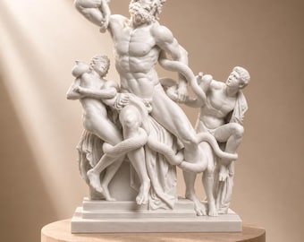 Laocoon and His Sons Statue | Vatican Museums Trojan War Sculpture | Classical Mythology Art Gift | 3D Printed Italy | Dark Academia Decor