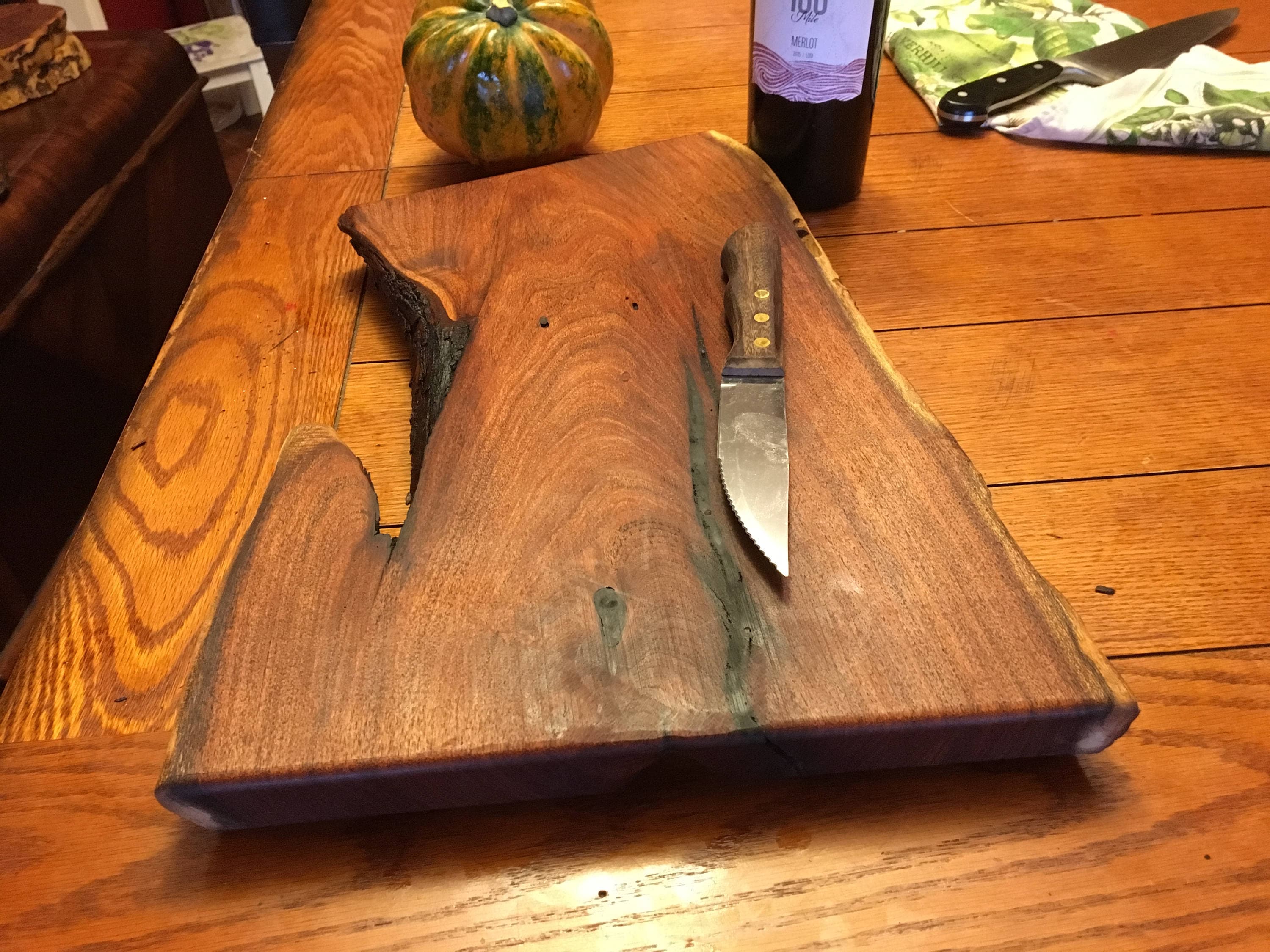 untreated wood cutting board