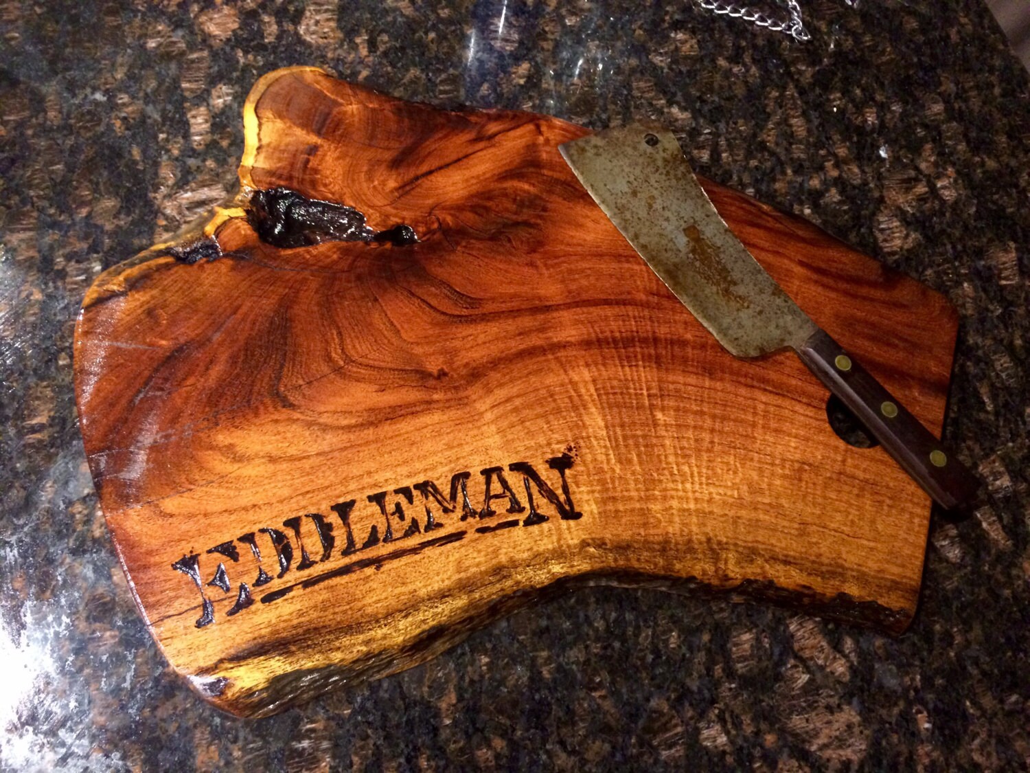 Rustic cutting board CREATE YOUR DESIGN natural edge wood gift