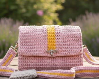 Handtaspatroon gehaakt grof garen, eenvoudige clutch (pdf-patroon)