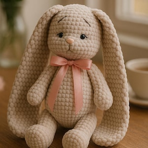 Wzór na szydełko: pluszowy królik amigurumi (wzór w formacie PDF)