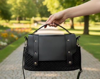 Elodie Bag Crochet Pattern, Wool Purse (Digital Download)