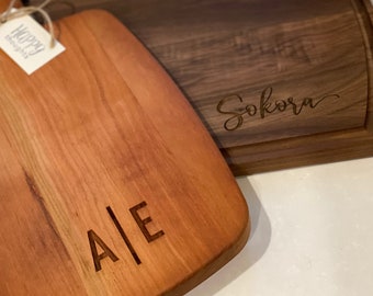 Personalized Engraved Wood Cutting Board - Wedding - Anniversary - Couples Gift