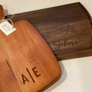 Personalized Engraved Wood Cutting Board - Wedding - Anniversary - Couples Gift
