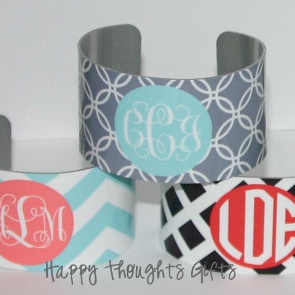 Monogrammed Cuff Bracelet - Monogrammed gift - Monogrammed Bracelet - Custom Bracelet - Gift for Women