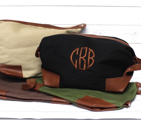 Men's Monogram Dopp Kit Personalized Dopp Kit Toiletry | Etsy