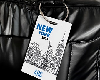 Personalized New York Bag Tag - Luggage Tag