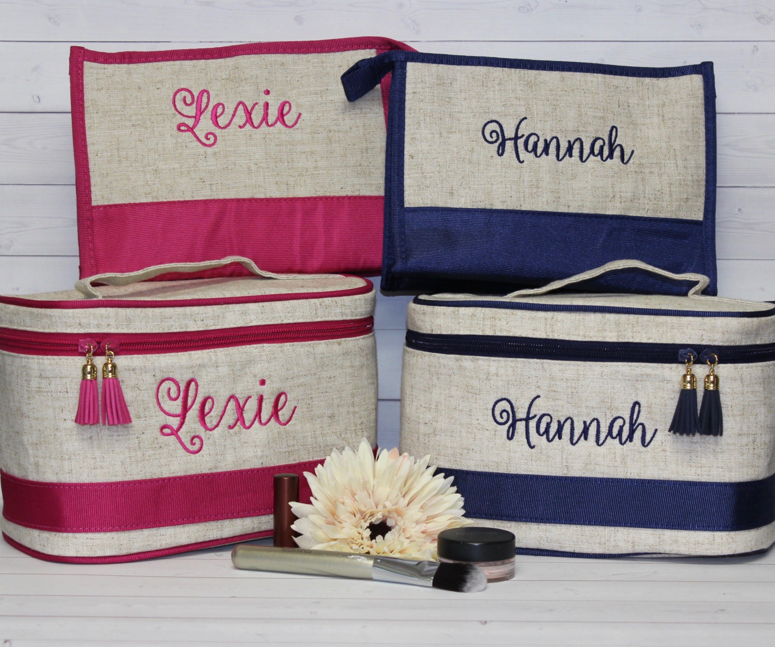 Monogram Makeup Bag Train Case Toiletry Bag Monogram Etsy