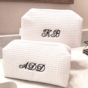 Monogram Toiletry Makeup Bag  - Personalized Travel Cosmetic Bag