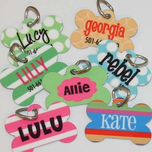 Personalized Dog Collar Dog Tag Pet ID Tag Set Adjustable Dog Collar Pet Lover Monogrammed Pet Gift image 3